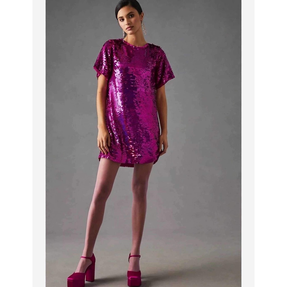 Anthropologie x Verb by Pallavi Singhee Sequin Shift Dress Size XS